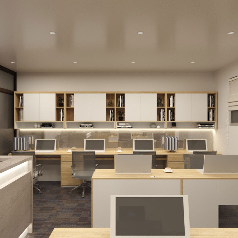 Thiết kế nội thất văn phòng công ty B&T 3 Khu vực làm việc 2 công ty B&T