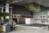Khu vực quầy pantry văn phòng Bắc Âu