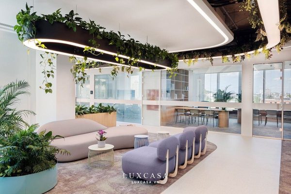 Khu vực tiếp khách góc rộng
