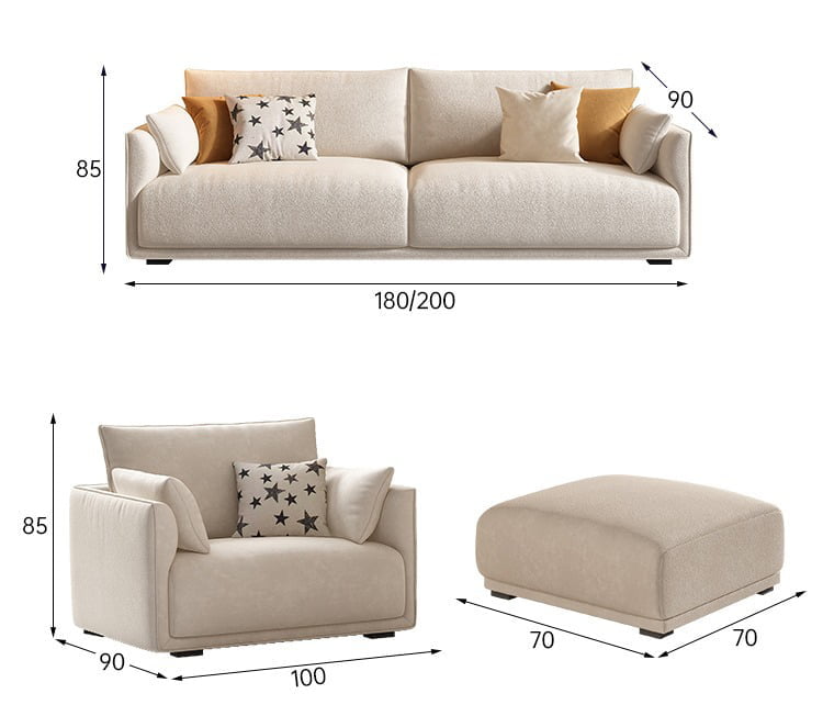 kích thước bộ sofa nhỏ SN05