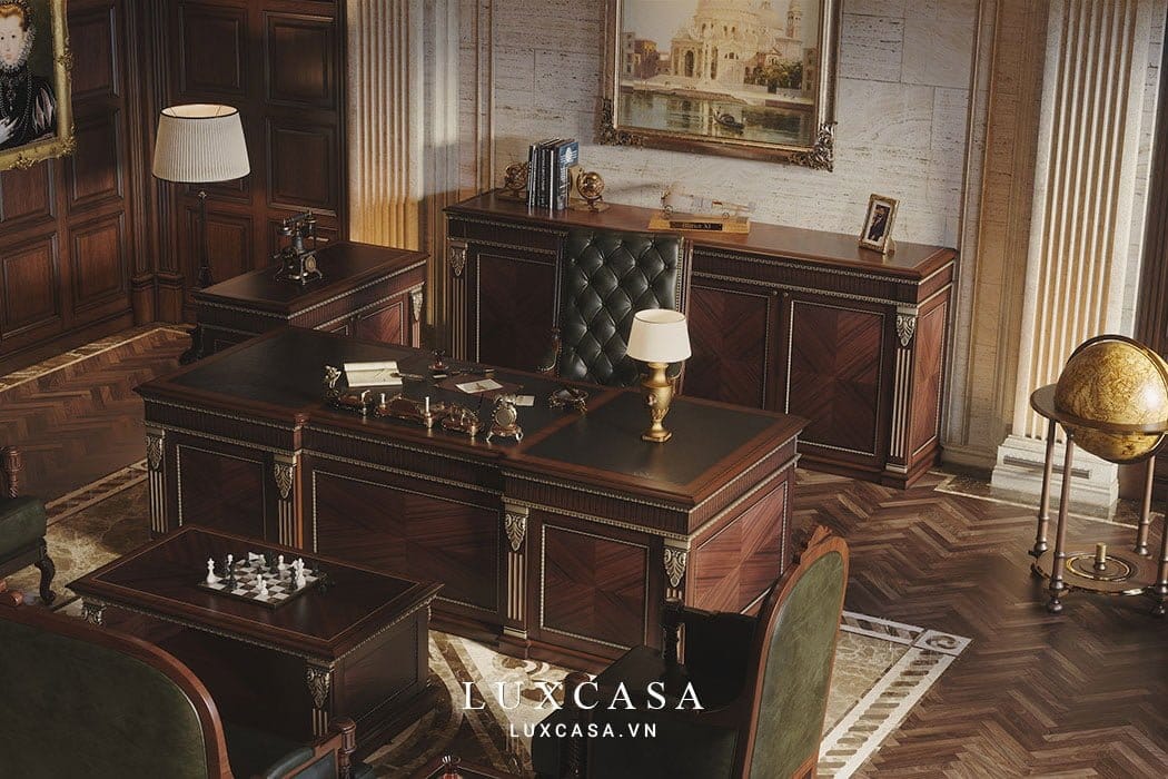 Mẫu phòng giám đốc đẹp phong cách cổ điển