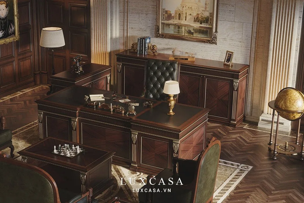 Mẫu phòng giám đốc đẹp phong cách cổ điển