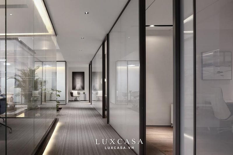 Thi công nội thất văn phòng không gian xanh