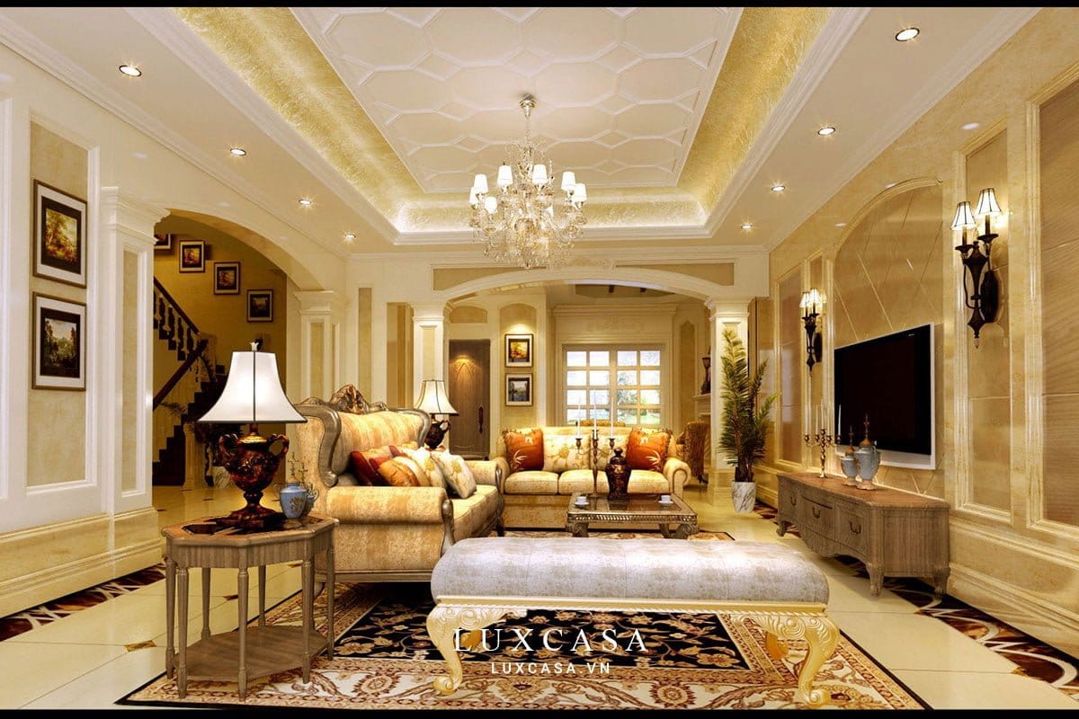 thiết kế nội thất biệt thự tân cổ điển