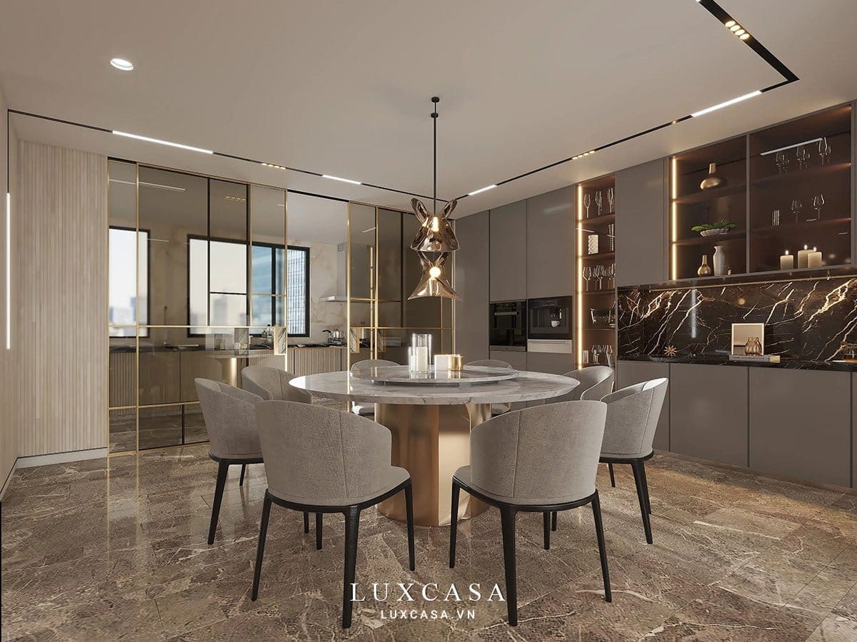 Phòng bếp phong cách modern luxury