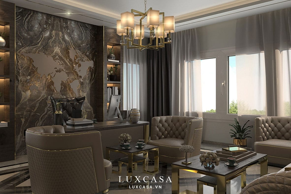 Phòng giám đốc cho lãnh đạo trung tuổi