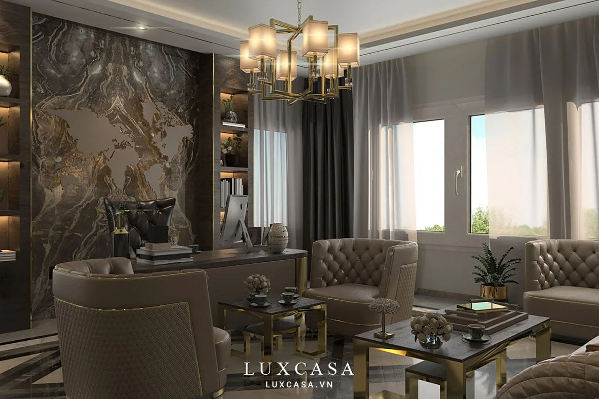 Phòng giám đốc cho lãnh đạo trung tuổi