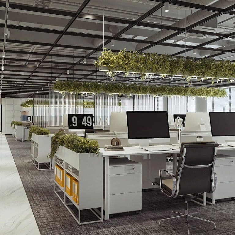 Thiết kế nội thất văn phòng không gian xanh