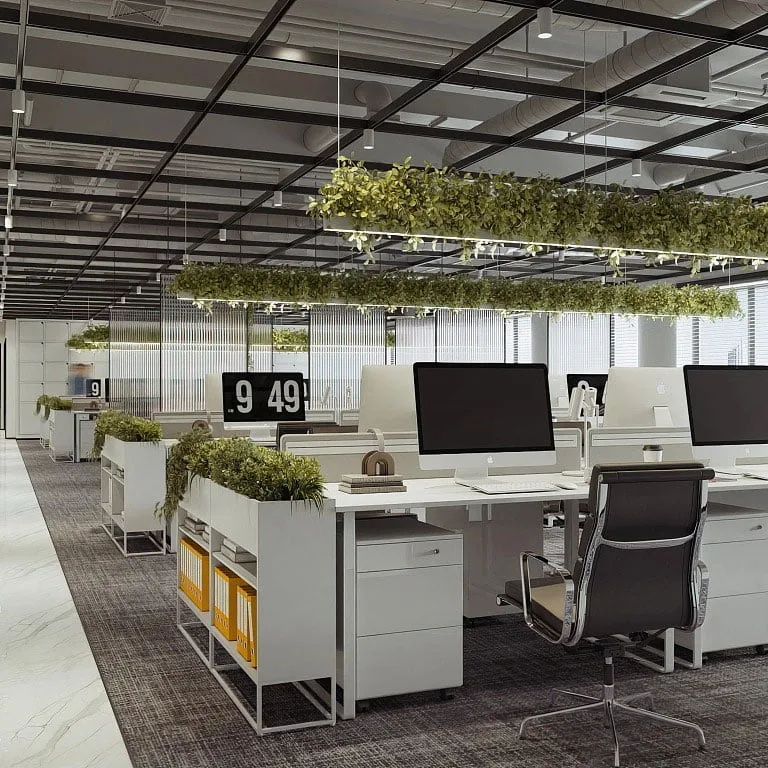 Thiết kế nội thất văn phòng không gian xanh
