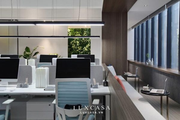 Thi công nội thất văn phòng không gian xanh