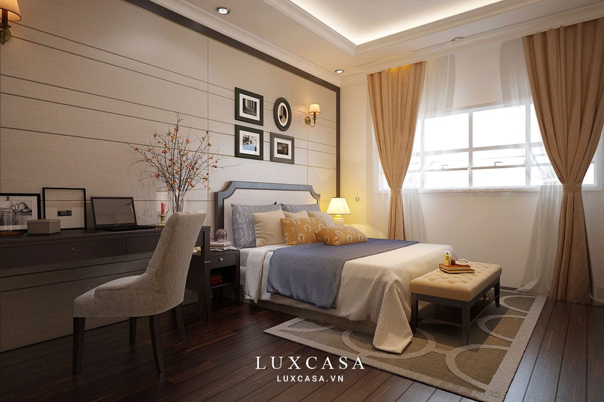 Thiết kế nội thất biệt thự tân cổ điển nhà chú Hùng 7 Thiết kế nội thất biệt thự tân cổ điển