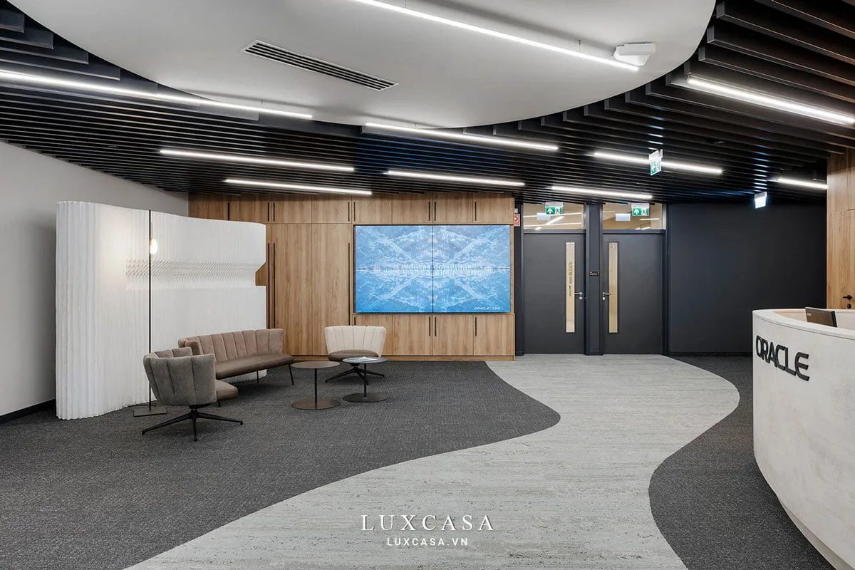 Sảnh chờ lễ tân công ty Oracle
