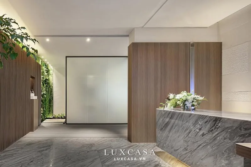 Thi công nội thất văn phòng không gian xanh