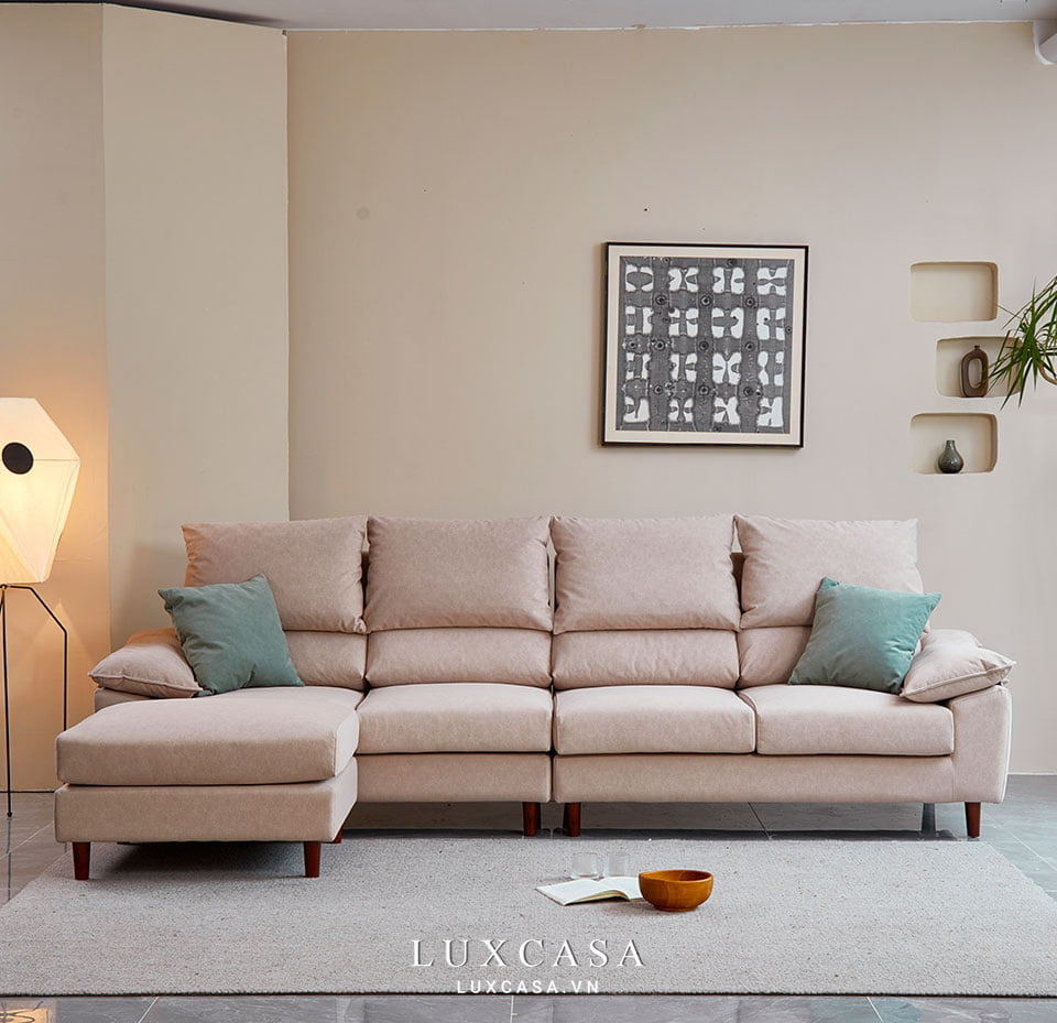 sofa góc phòng khách nhỏ SN36