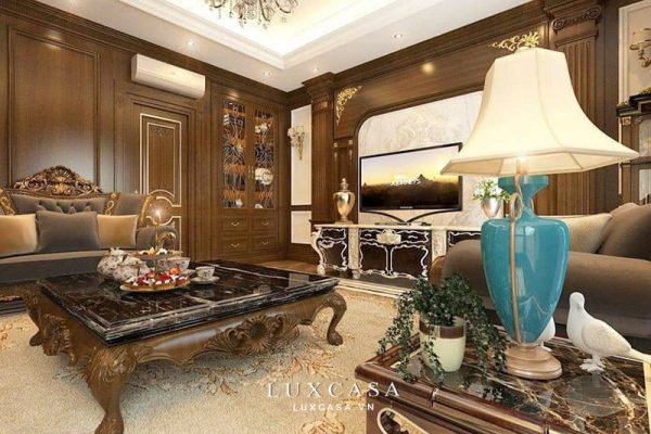 Thiết kế nội thất biệt thự gỗ phong cách cổ điển