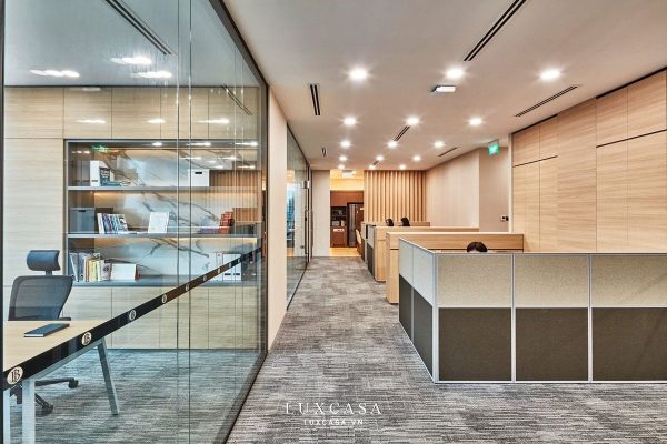 Thiết kế góc làm việc cho nhân viên ngân hàng