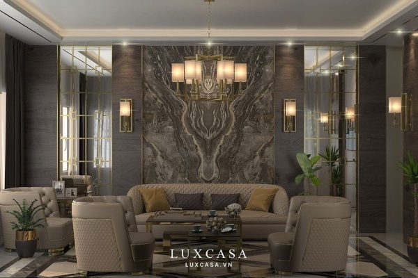 Cận cảnh không gian tiếp khách văn phòng giám đốc Deasung