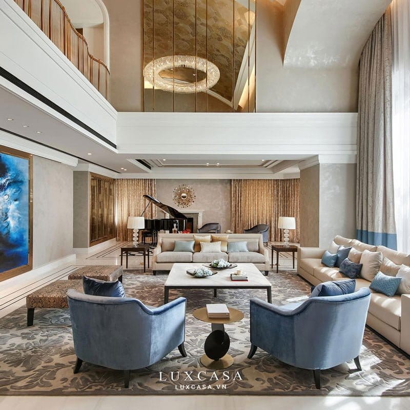 Thiết kế nội thất biệt thự phong cách Luxury 1 Dự án biệt thự