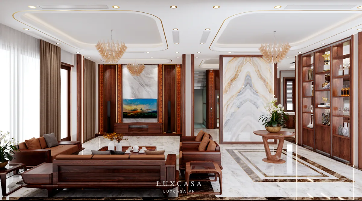 thiet ke noi that biet thu phong khach goc rong