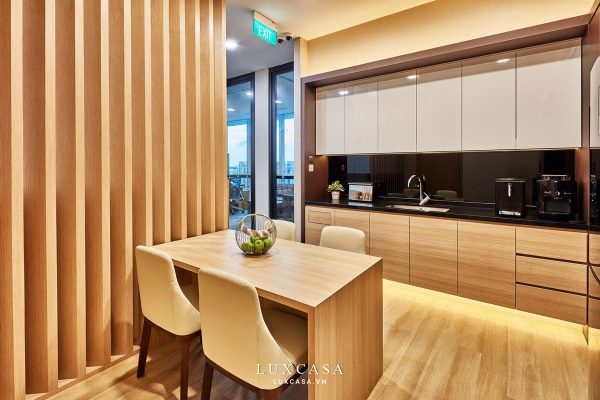 Thiết kế nội thất khu vực bếp ngân hàng indonesia