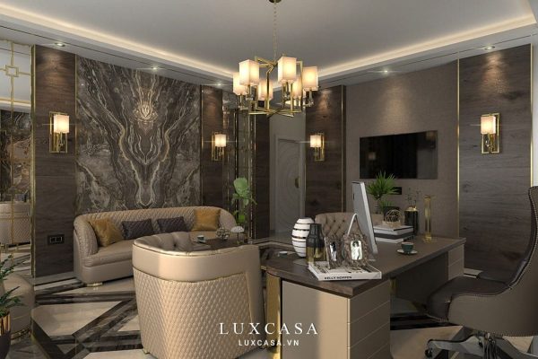 Thiết kế không gian tiếp khách văn phòng giám đốc