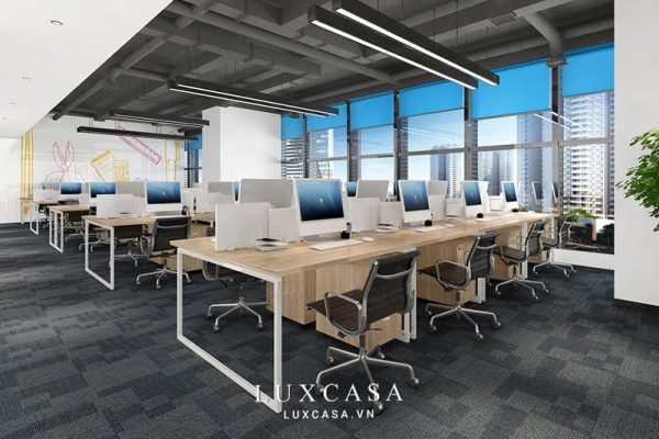 Thiết kế nội văn phòng hiện đại công ty Deli