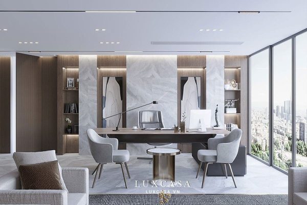 Thiết kế nội thất văn phòng giám đốc ấn tượng