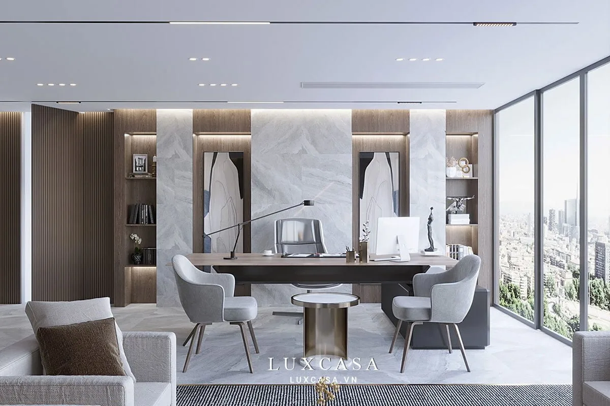 Thiết kế nội thất văn phòng giám đốc ấn tượng
