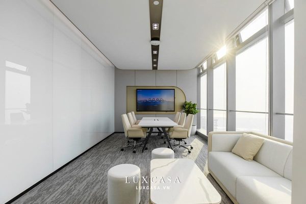 Thiết kế văn phòng phong cách hiện đại tối giản