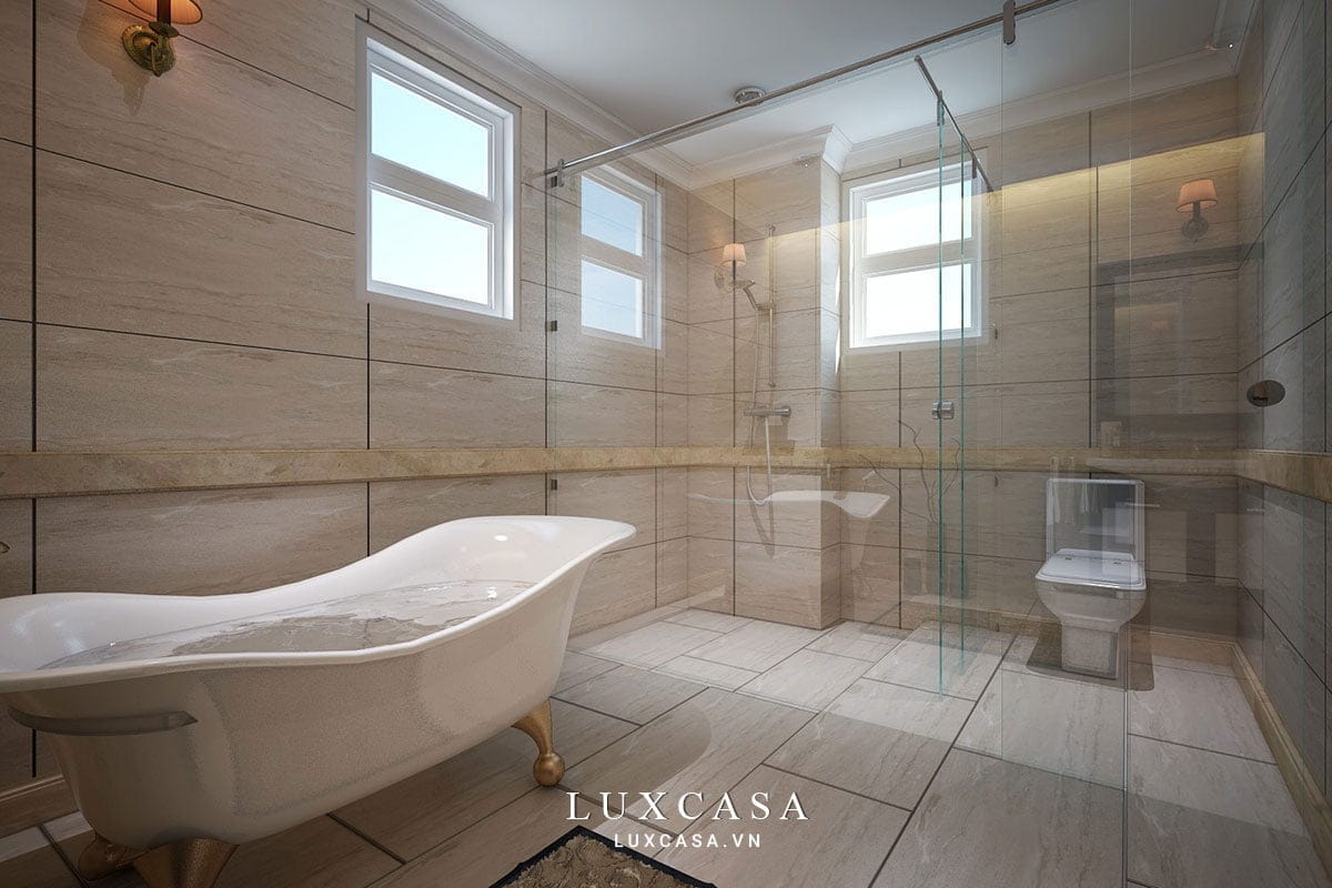 Thiết kế nội thất biệt thự tân cổ điển nhà chú Hùng 15 Thiết kế nội thất biệt thự tân cổ điển