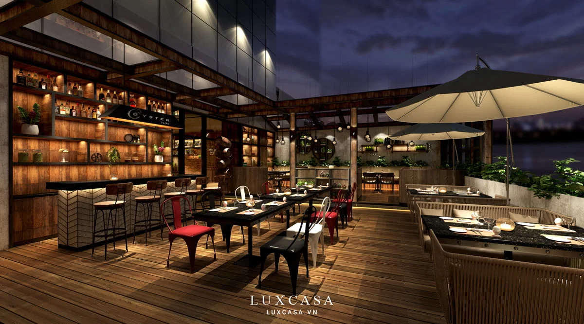 Không gian nhà hàng ngoài trời