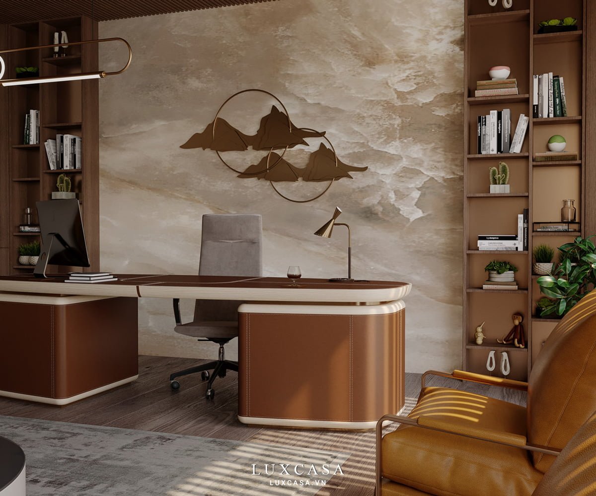 Thiết kế phòng giám đốc thanh lịch sang trọng
