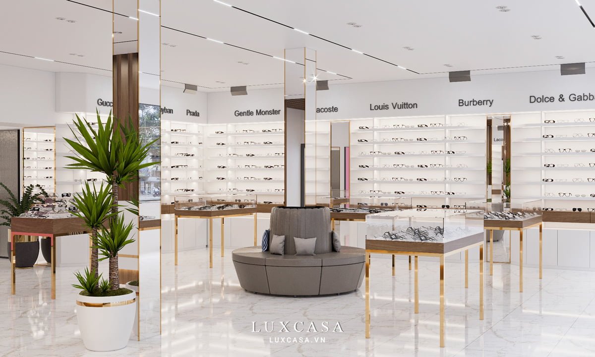 Không gian cửa hàng mắt kính