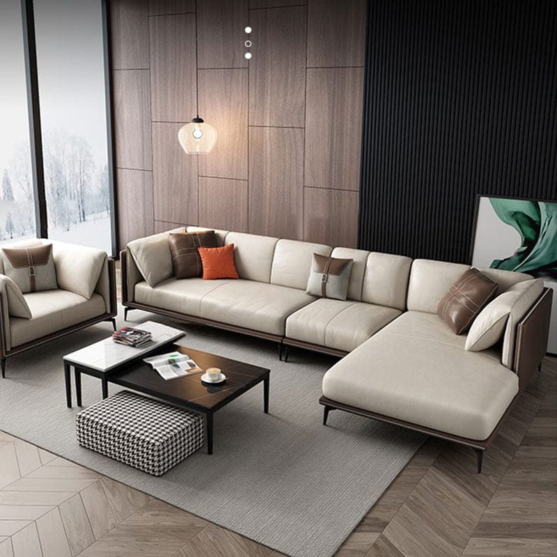 sofa da phòng khách 