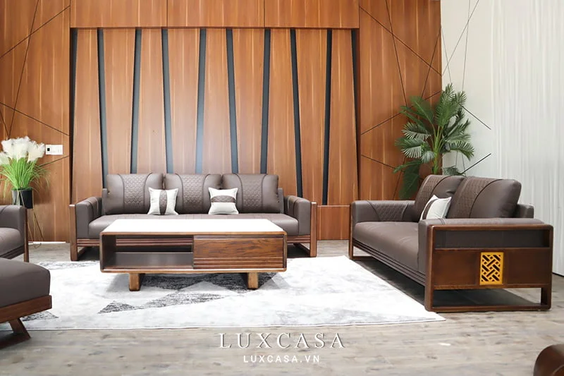bàn ghế sofa gỗ SG11