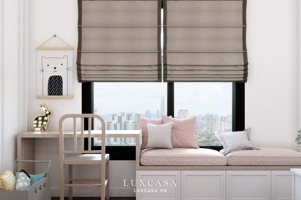 Bàn học bé gái chung cư Tân cổ điển