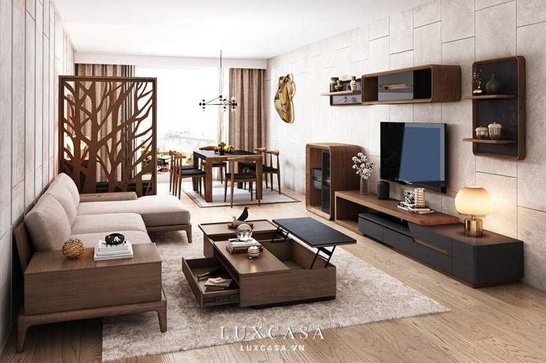 bộ bàn ghế sofa gỗ đẹp