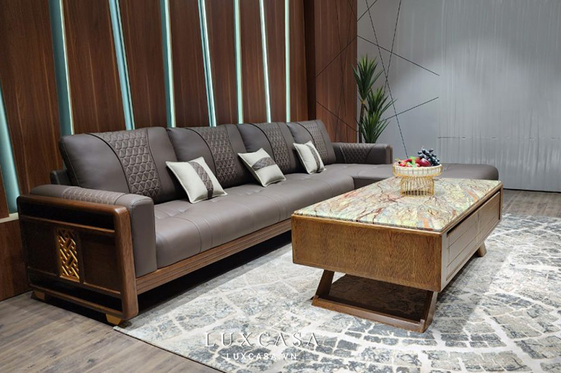 bộ bàn ghế sofa gỗ SG08