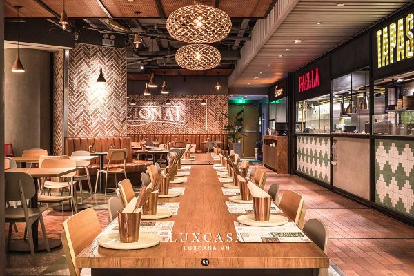Thiết kế nội thất nhà hàng cao cấp mixed buffet