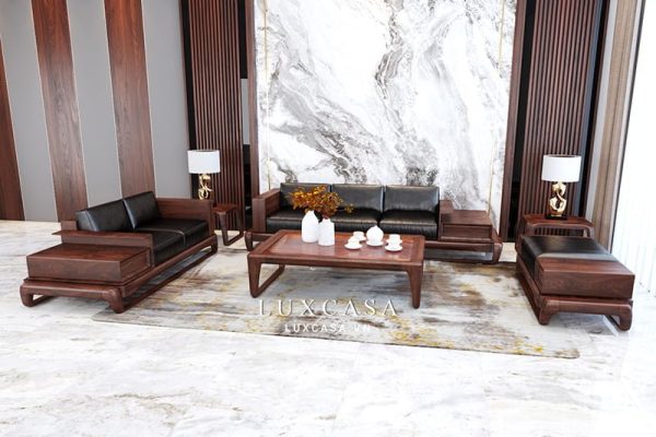 ghế sofa gỗ óc chó SG02