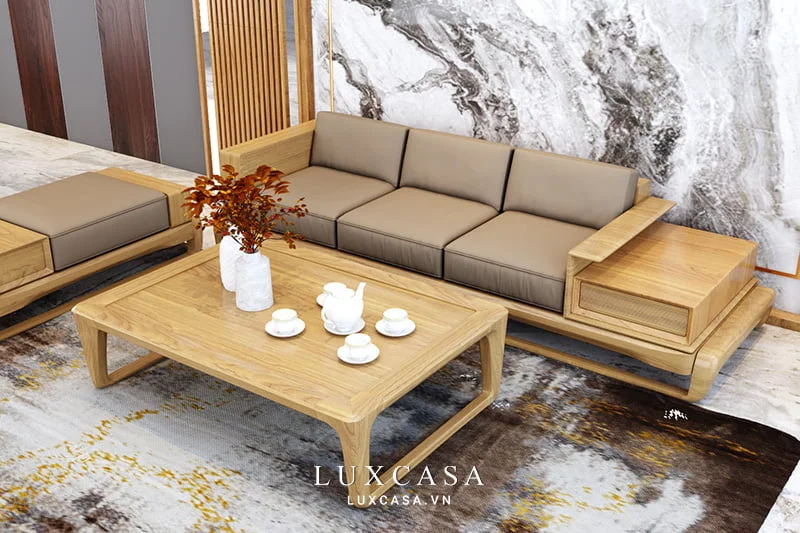 ghế sofa gỗ sồi SG02