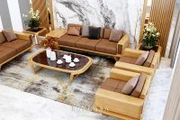 Bộ sofa gỗ sồi SG04