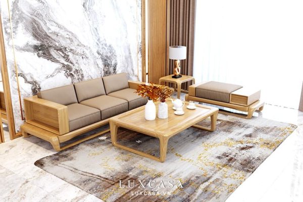 ghế sofa gỗ sồi SG02