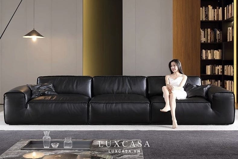 Ghế sofa da bò thật SF601
