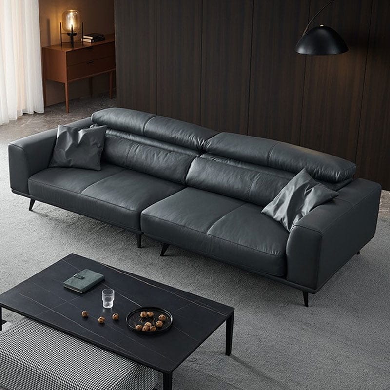 sofa da phòng khách 