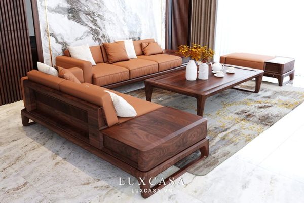 Ghế sofa gỗ óc chó SG01