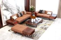 Ghế sofa gỗ óc chó SG04