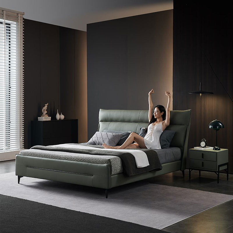 giường ngủ bọc da công nghiệp 