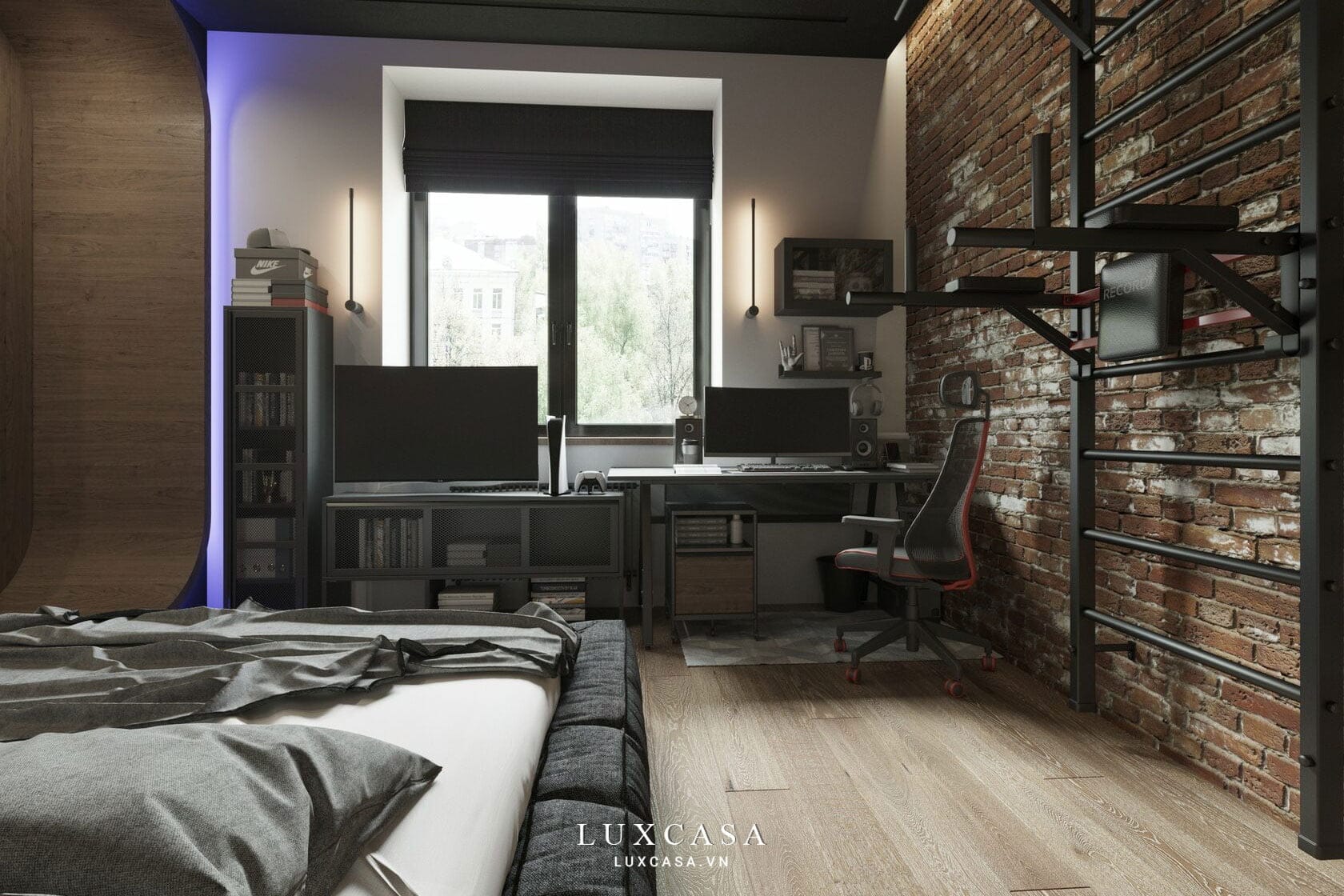 Góc bàn làm việc phòng ngủ