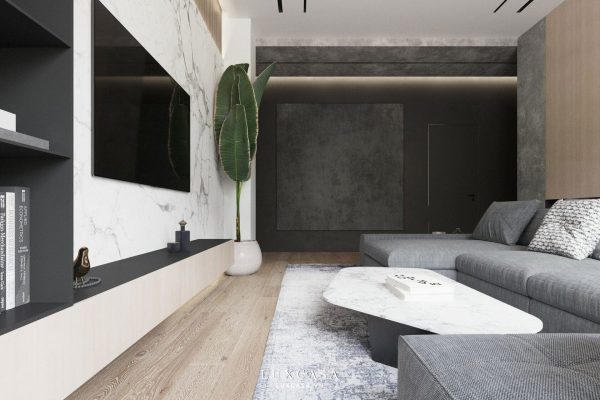 Góc phải phòng khách nhà anh Trường